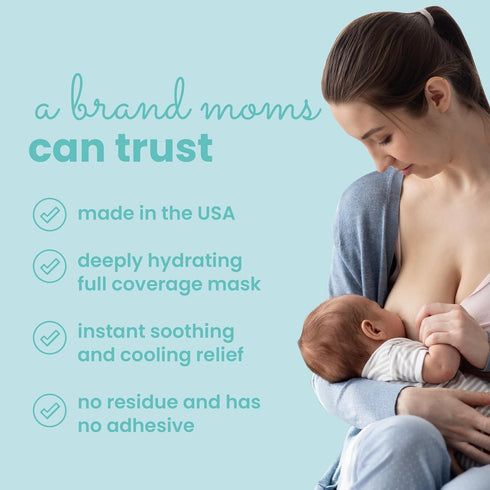 Soothing Gel Pads, Instant Cooling Relief for Sore Nipples, Made Without BPA, Hydrogel Pads for Breastfeeding, Aloe Vera Infused 16 Count...
