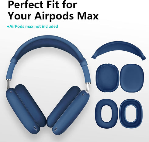 Case for Airpods Max Headphones, Silicone Cover for Apple Airpod Max,Accessories Cases (Dark Blue)...