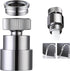 Faucet Aerator For Sink Faucet Adapter- 360° Swivel Faucet To Hose Adapter with 55/64 inch Female Thread, Included 1/2 inch Male Faucet Adapter, C...