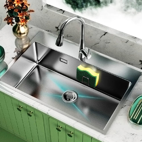 Sponge Holders for Kitchen Sink Adhesive Sponge Holder Sink Caddy Stainless Steel Rust Proof Waterproof, Quick Drying ?...