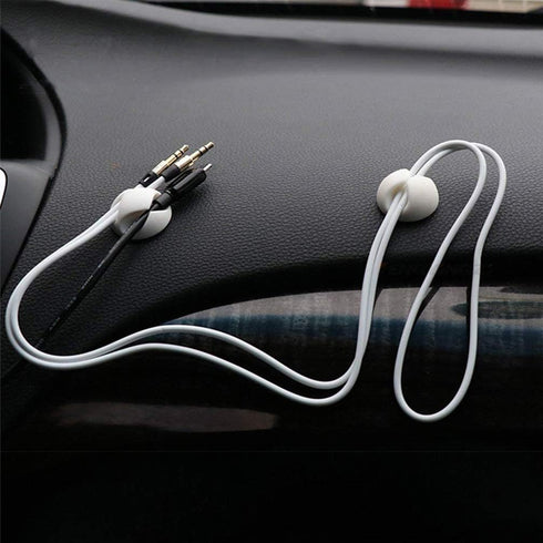 24 Pieces Adhesive Cable Clips Viaky Wire Management Desk Cable Organizer Cord Clips Cable Holder Clamps - Home, Office, Cubicle, Car, Nightstand,...
