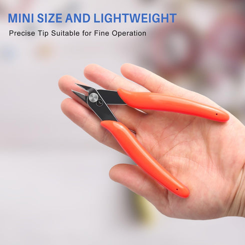 NICE-POWER Wire Cutter, 5 Inch Professional Small Wire Cutters Electronic Flush Cutter Carbon Steel Mini Nipper Jewelry Nippers Clippers for Hobby...