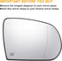 X AUTOHAUX Car Rearview Right Passenger Side Mirror Glass Replacement W/Backing Plate Heated White Glass for Jeep Cherokee 2014-2019 for Jeep Comp...