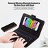 V BESTLIFE Portable Wireless Bluetooth Keyboard with Leather Case, Universal Keyboard with Portfolio Flip Case and Stand, Cover with for 4.5''-6.8...