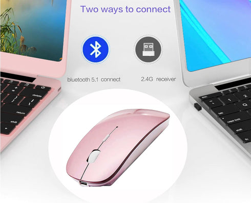 Bluetooth Mouse for iPad Pro iPad Air Bluetooth Wireless Mouse for MacBook pro MacBook Air Mac Laptop Chromebook Windows Notebook MacBook HP PC DE...