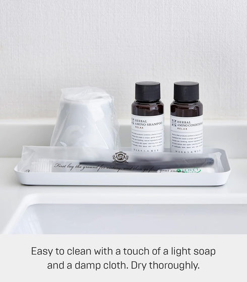 Yamazaki Home Space Saving Vanity Tray | Steel, Flat, White...