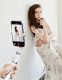 Selfie Stick Phone Tripod with Remote, Portable 5 in 1 Selfie Stick Phone Tripod, Wireless Selfie Stick Tripod for Cell Phone Compatible with iPho...