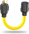 NEMA L5-30P to L14-30R Adapter Cord, 3 Prong to 4 Prong Generator Adapter 30 Amp Twist Lock to Inlet Box...