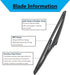 Rear Wiper Blade-12 inch Rear Windshield Wiper Blades for Toyota Highlander 2001-2019 / Toyota Land Cruiser 2008-2021 / Dodge Journey 2009-2022 / ...
