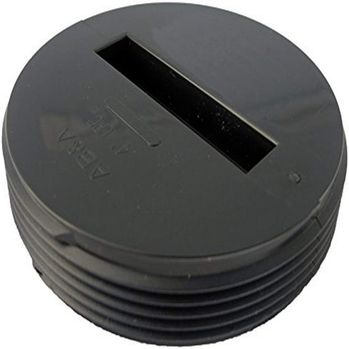 LASCO 33-3298 Countersunk Slotted ABS Black Plastic Cleanout Plug, 4-Inch...