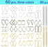60 Pcs Bezels for Resin, Geometric Hollow Resin Frames Mold Frame Pendants Craft Open Bezels for Resin Jewelry Making, Necklaces Earrings Making S...