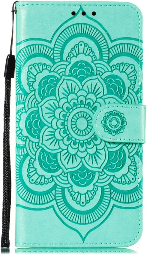 for Samsung Galaxy A01 Case Flip Premium Wallet Phone Case PU Leather Mandala Embossed Shockproof Cover with Kickstand Card Holder Cover for Samsu...