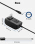 DC 12 Volt 1.5 Amp Switching Power Supply, 100-240V 50-60Hz AC to DC 12V 1.5A 18W Power Supply Adapter with 5.5mm x 2.5mm DC Outlet Plug, and 10 M...