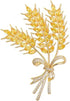 Yellow Wheat Brooch Gold Wheat Diamond Brooch Set Lapel Jacket Brooch Women Suit Lapel Brooch...