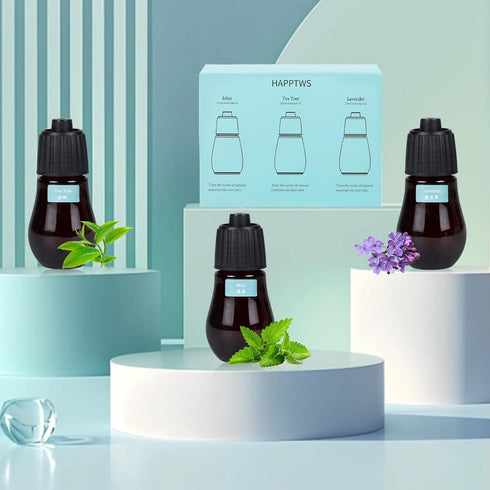 3-Pack Essential Oil Kit - Diffuser Oil Use to HAPPTWS Waterless Diffuser Mint/Tea Tree/Lavender...