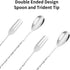 Bar Spoon Cocktail Mixing Spoon - Cuttte 2pcs Cocktail Spoon Long Handle 12.7 Inches, Stainless Steel Drink Stirrers Cocktail Stirrer with Trident...