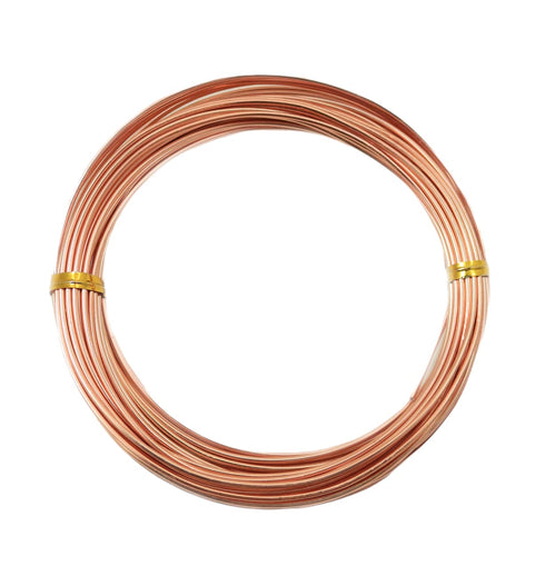 19 Gauge, 99.9% Pure Copper Wire (Round) Half Hard CDA #110 Made in USA - 25FT by CRAFT WIRE...