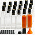 WERTIOO Hot Sauce Bottles 18-Pack 8.5oz Glass Bottles with Caps - Square Hot Sauce Containers for Homemade Chili Oil, Vinegar, BBQ - Empty for Liq...