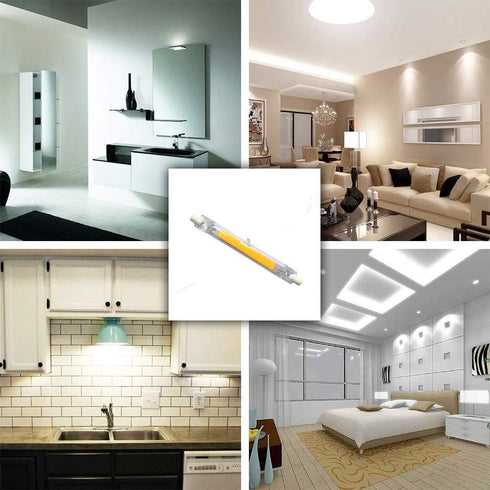 118mm 20W R7S LED Bulb 200W Halogen Equivalent 118mm J-Type High Brightness 20W 120V R7S Base 6000K Daylight White J Type T3 118mm Double Ended Fl...