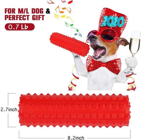 VANFINE Dog Toy, Squeaky, Tough, Durable Stick Chew Toy for Large Dogs, Puppies and Aggressive Chewers with Non-Toxic Natural Rubber (Medium/Large...