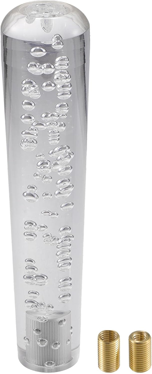 Shift Knob W/ 2 Adapter/Front Gear Shifter Knob for Automatic and Manual Vehicles/Faux Crystal Stick Shifter Lever Knob Acrylic 20cm / 1Set Clear...