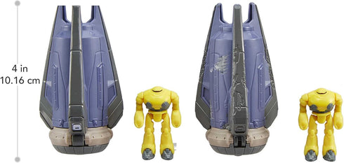 Mattel Disney and Pixar Lightyear Hyperspeed Series, Zyclops Mini Action Figure & Pod Vehicle, Toy Set with 3.78-in Spaceship...