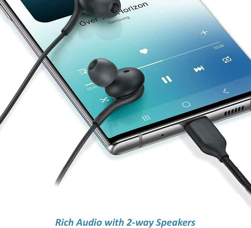 USB c Earphones with mic Headphones usbc Earbuds for Samsung Galaxy S21 s20 fe Note 90 Plus s21+ Type c Ear Buds Wired audiofonos Folding Original...