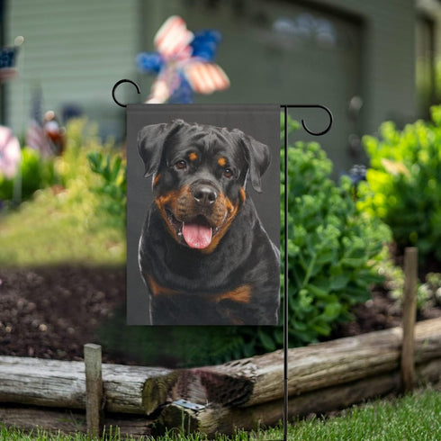 Rottweiler Dog Garden Flag Banner 12 x 18 Inch Decorative Garden Flag for Outdoor Lawn and Garden Home Décor Double-Sided...