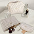 3PC Cotton Makeup Bag Floral Makeup Bag Aesthetic Makeup Bag Cosmetic Bags for Women Makeup Organizer Bag Storage Bag Set...