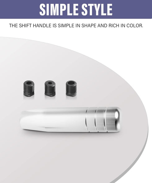 Gear Stick Shifter Knobs,Heavy Weighted Shift Knob Car Shift Head Knob with 3 Threaded Adapters,Aluminum Alloy Car Gear Weighted Stick Shift Lever...