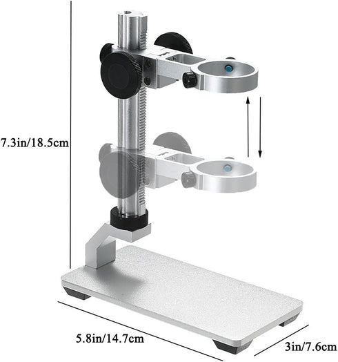 Aluminium Alloy Universal Adjustable Professional Base Stand Holder Desktop Support Bracket for Max 1.4" in Diameter USB Digital Microscope Endosc...
