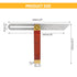 9 Inch Multi Angle Sliding T-Bevel Angle Ruler Protractor, 360 Degree Adjustable Ruler Gauge Measurement Tool with Hardwood Handle (Metric & Imper...