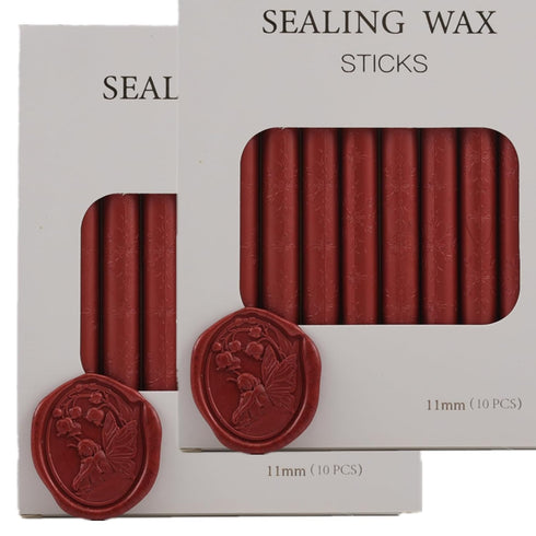 Wax Sealing Sticks, ONWINPOR 20 Pieces Glue Gun Dark Red Wax Seal Sticks for Wax Stamp, Easy Melting Wax Seal Sticks for 0.43'' Glue Gun Wax Seali...