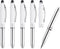PATIKIL Ballpoint Pen with Stylus Tip and LED Flashlight, 5 Pack 3 in 1 Metal Pen Black Ink 1.0mm Medium Point Stylus Pen for Touch Screens, White...