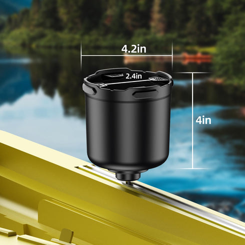 Kayak Cup Holder with Rubber Tab, Multifunctional Kayak Water Bottle Holder Drink Holder, Phone Holder, Fishing Tool, Kayak Track Mount Install, K...