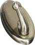 HIGH & MIGHTY 515819 Decorative Metal Hook, Easy Tool-Free Dry Wall Installation, Oval, Holds up to 25lb, Satin Nickel...