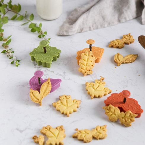 Yunko Cake Leaves Baking Pie Crust Cookie Cutters Set of 4...