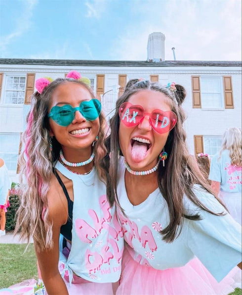 ADE WU Cute Heart Sunglasses for Women Men Trendy Fun Colorful Rave Party Sun Glasses...