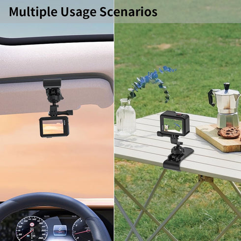Car Sun Visor Mount VLOG/Video Holder, Quick Clip Mount for Car Sun Visor Compatible with DJI Action 4/3, Insta360, AKASO and More...
