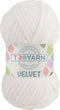 Velvet Chenille Baby Blanket Yarn Amigurumi Yarn for Crocheting and Knitting Super Bulky 100 gr (132 yds) (10101 - White)...