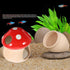 Saim Aquarium Mushroom House, Ceramic Mushroom Cave, Fish Tank Landscape Aquarium Hideout Hideaway Spawning Cave for Betta Fish, Shrimp Crab to Re...