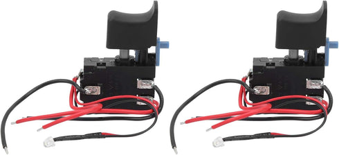 Drill Switch 2pcs Power Tool Switch with lighting function great replacements of the old or damaged drill bits...