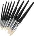 BQLZR Clay Coloring Drawing Tool Set - 9pcs, Black Wood Shank, Silicone Tips, Clay Shapers, Pottery Painting Tools...