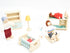 Wooden Doll House People of 7 Miniature Figures and 2 Pets, Dollhouse Dolls Family Set Accessories for Girls Toddler Kids Pretend Play and Imagina...