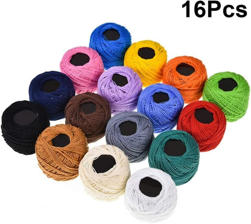 Healifty Embroidery Kits 16 Color Handcrafts Embroidery Thread Bracelet String Threader Embroidery Floss Embroidery Cross Kit (Color) Sewing Threa...