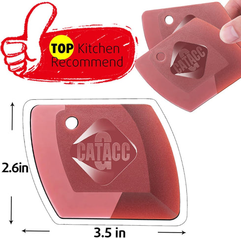 Pan Scraper, Durable Pot Scraper Dish Scraper, Flexible Kitchen Pan Scraper Tool Non Scratch for Cast Iron, Pot and Pan, Dish Cleaning- Pack of 4...