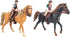 People Horse Riding Figurine Realistic Riding People Action Figure Plastic Horse Rider Model for Farm Animal, Set of 2...