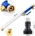 High Pressure Hydro Jet Wand, Extendable Garden Sprayer 2 in 1 Power Washer Attachment Water Hose Nozzle Car Washer Glass Cleaning Tool Window Wat...