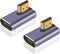 Poyiccot HDMI 90 Degree Adapter 8k, Right Angle HDMI 2.1 Adapter, 48Gbps HDMI Male to Female Adapter Extender Connector Supports 8K@60Hz, 4K@120Hz...
