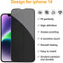 pehael [2+2 Pack iPhone 14 Privacy Screen Protector with Camera Lens Protector Full Coverage Anti-Spy Tempered Glass Film 9H Hardness Upgrade Edge...